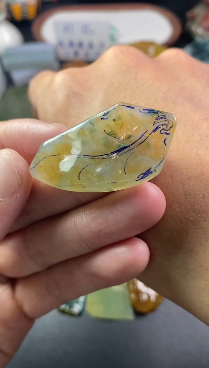 未镶嵌定制翡翠舞*风翡翠片料定制未镶嵌1.3-52