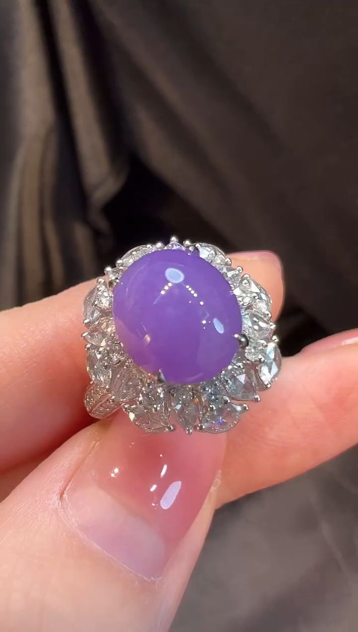 18K金镶嵌戒指翡翠L6