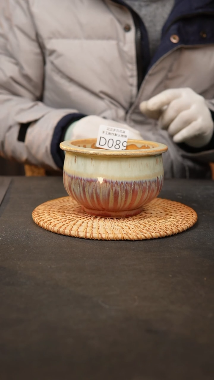 【闪购商品】瓷片089泥泥手工花盆