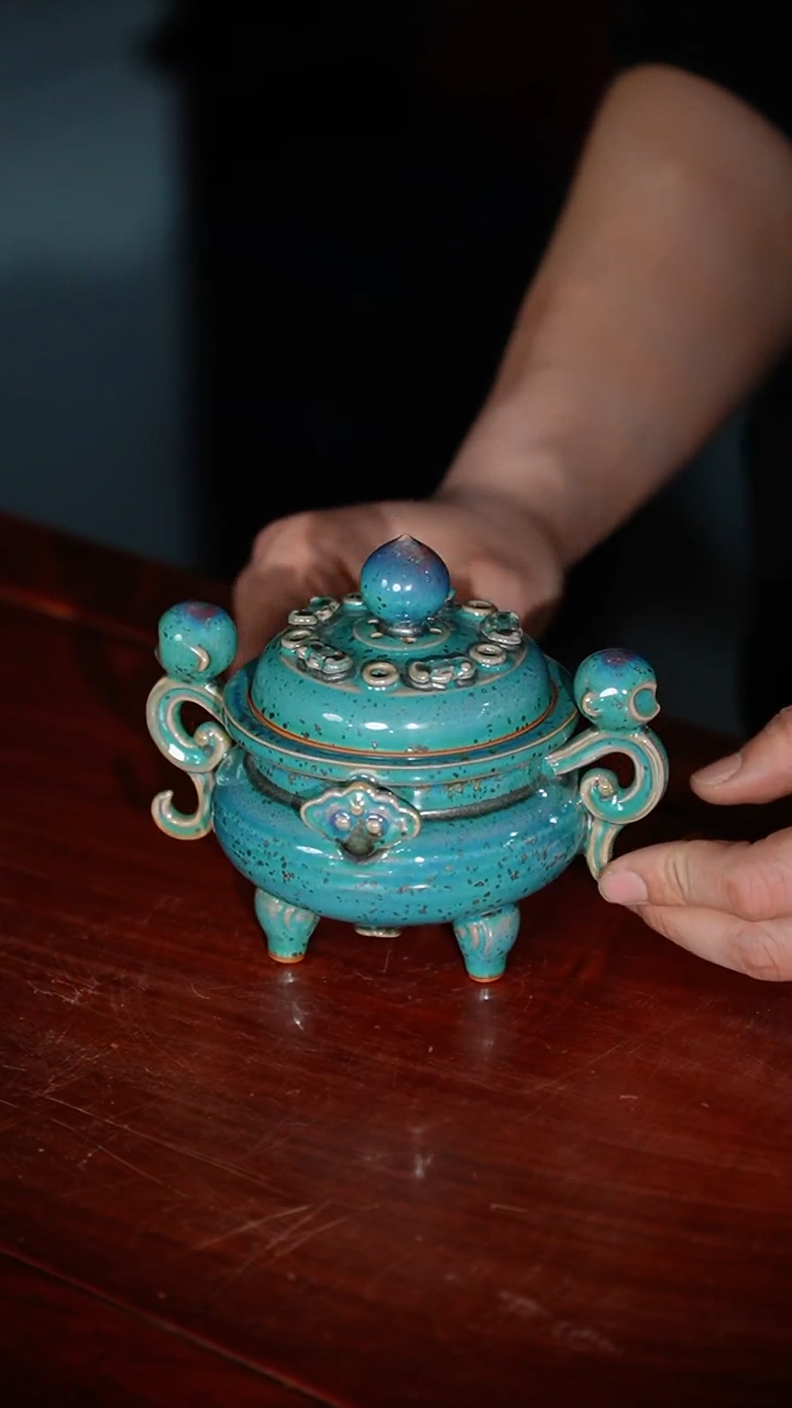 【闪购商品】151-30福寿连绵熏炉（龙头孔）