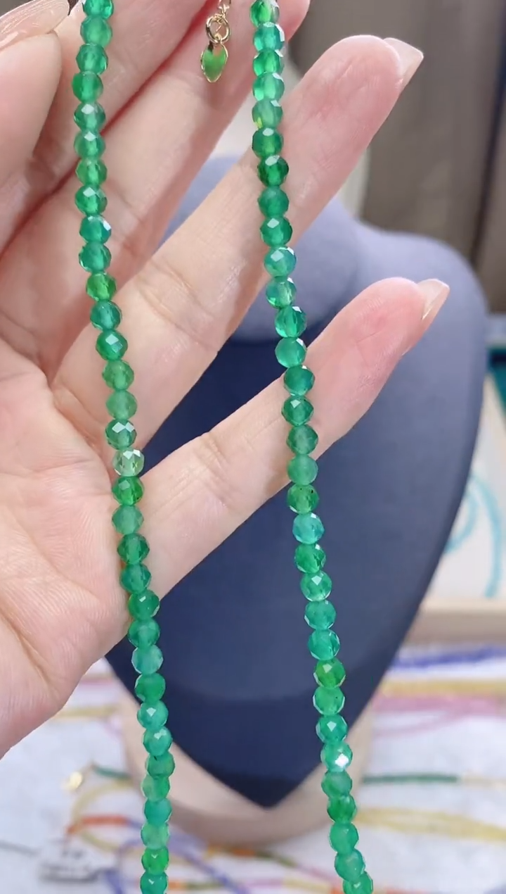 【闪购商品】祖母绿颈饰14K金镶嵌诗颜珠宝甄选SYZB41