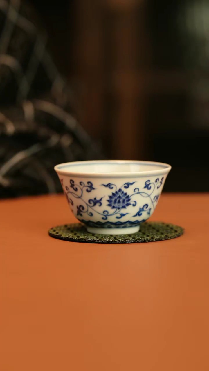 【闪购商品】仿明青花缠枝小杯小杯