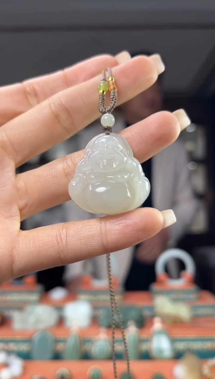 颈饰未镶嵌和田玉佩佩30mm左右