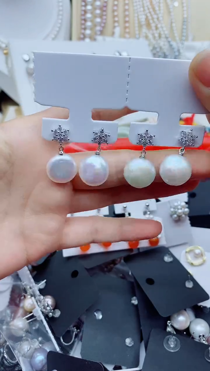 未镶嵌耳饰淡水珍珠耳朵多样性发其一