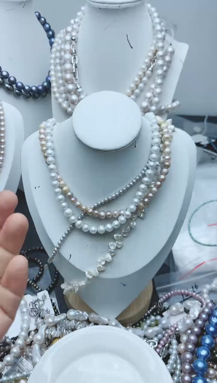 【闪购商品】淡水珍珠颈饰钛钢36