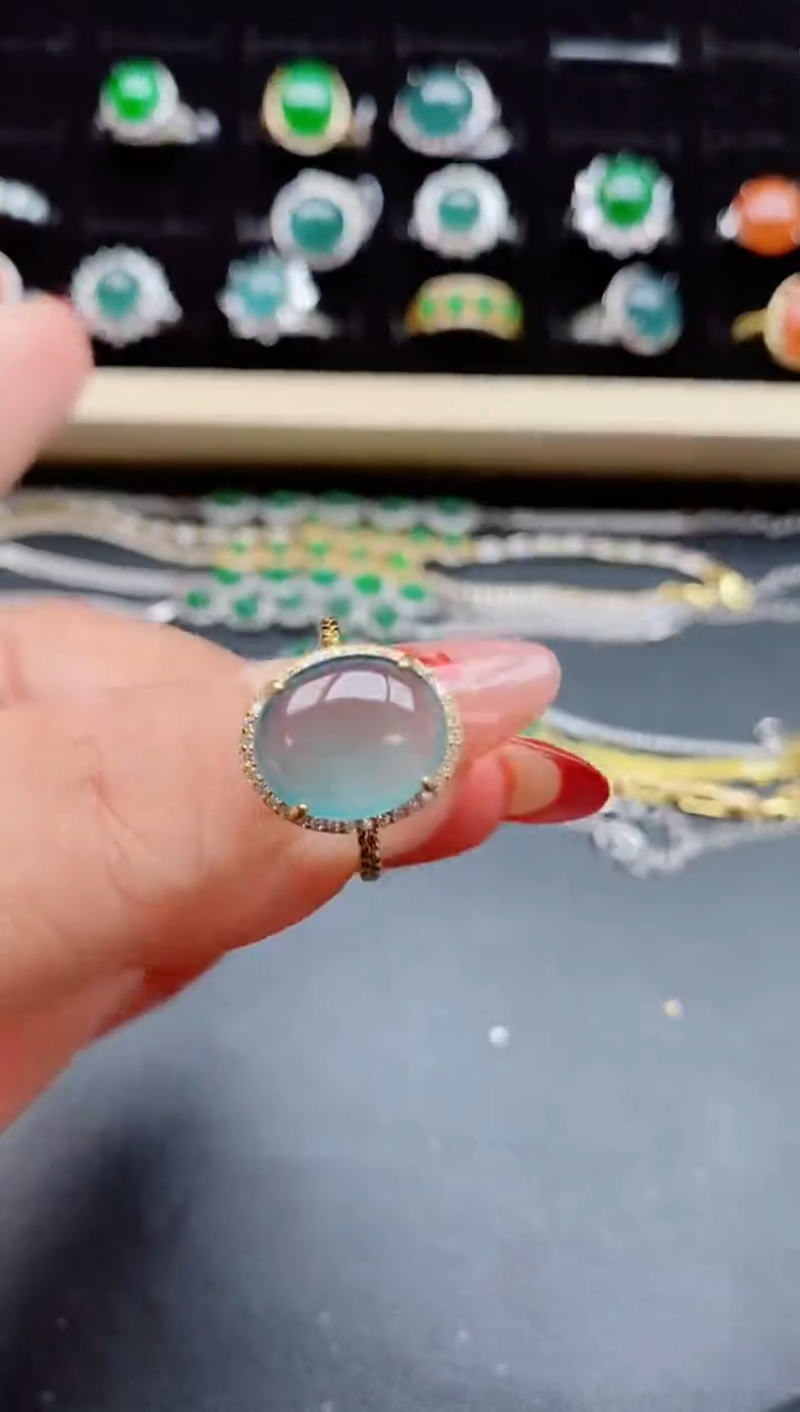 【闪购商品】翡翠戒指银S925镶嵌321321