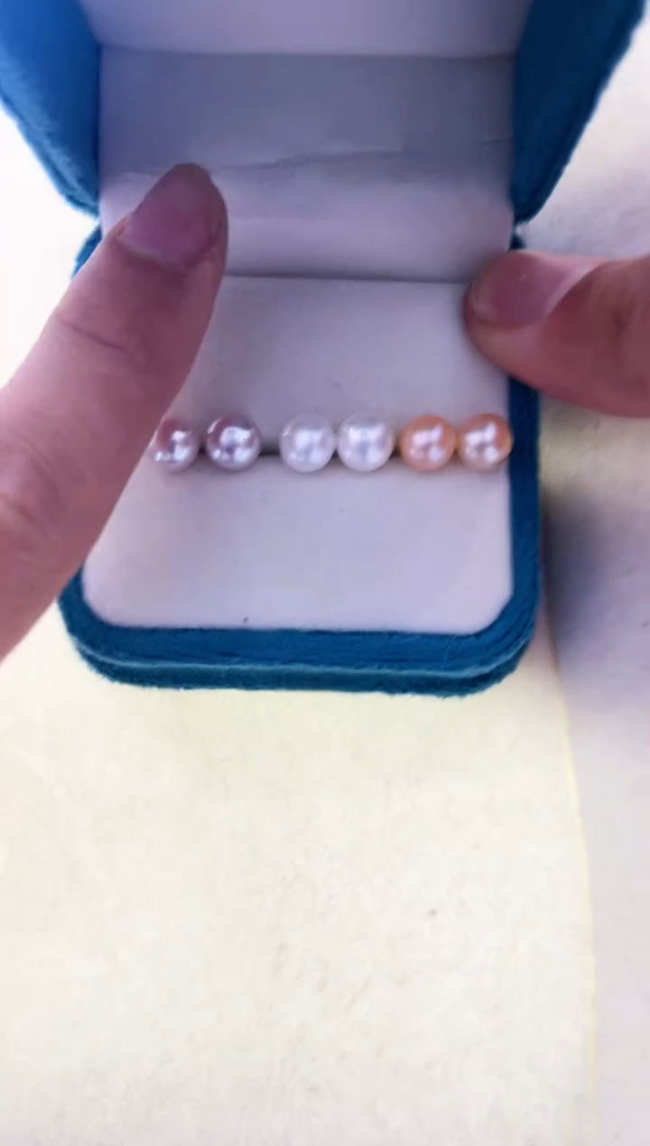 【闪购商品】淡水珍珠耳饰银S925镶嵌三对珍珠耳钉套装