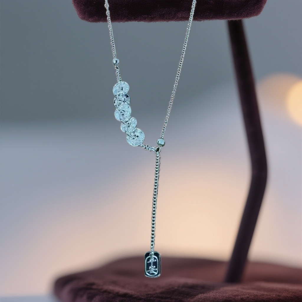 【抓紧处理】ins风气质女款生肖挂饰 D704 五帝钱项链