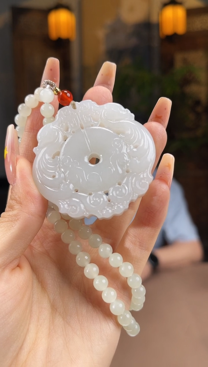 和田玉未镶嵌颈饰S140