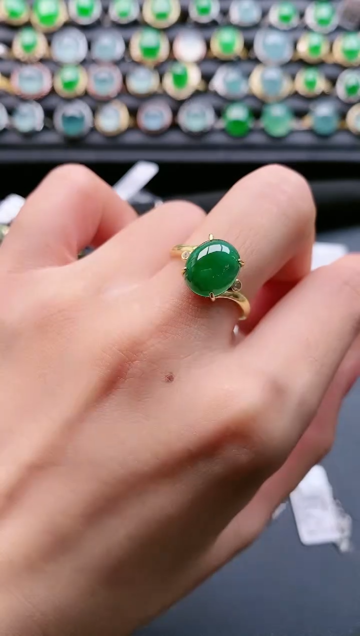 【闪购商品】翡翠戒指银S925镶嵌1111111111