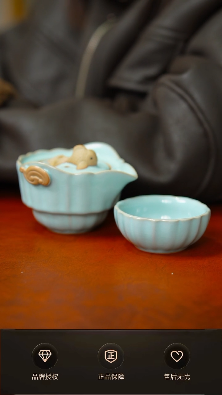 天青鱼快客手抓壶不完美 一壶一杯