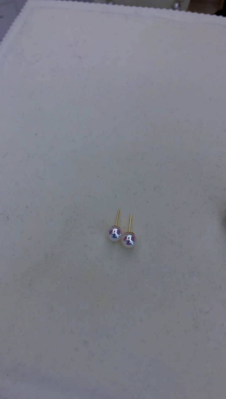 18K金镶嵌海水珍珠饰品5-6素钉定制