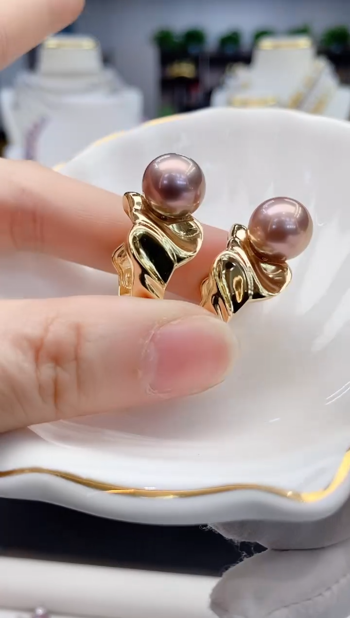 【闪购商品】淡水珍珠戒指银S925镶嵌淡水戒指 多样性发一