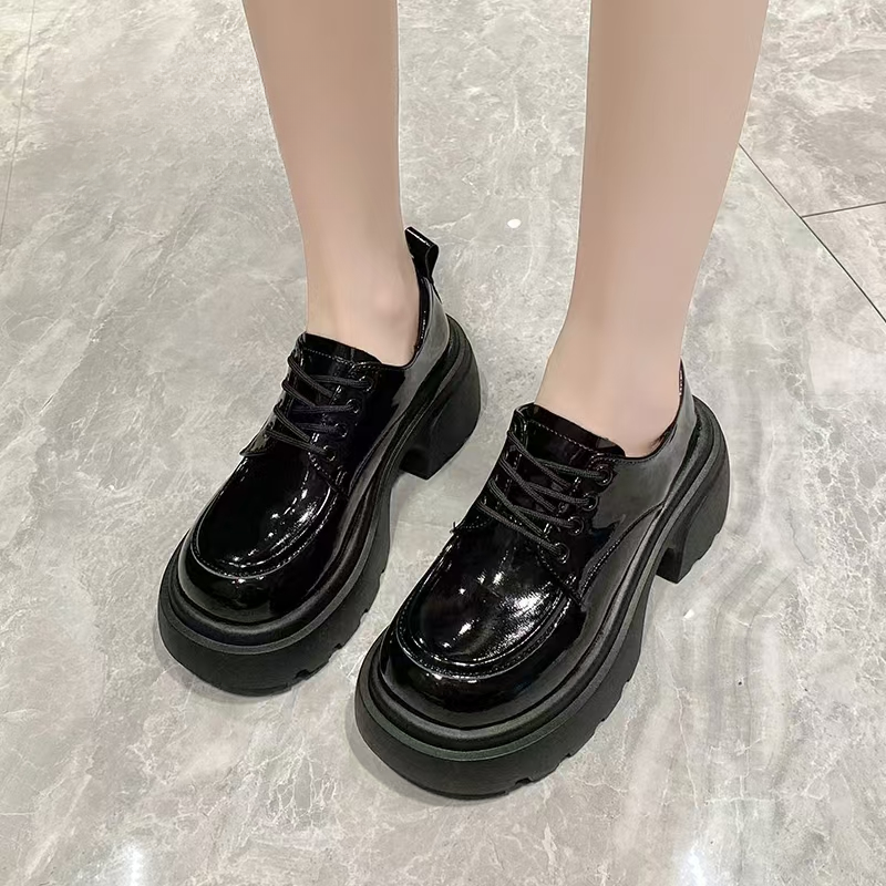 2301厚底新款时尚百搭真皮乐福鞋