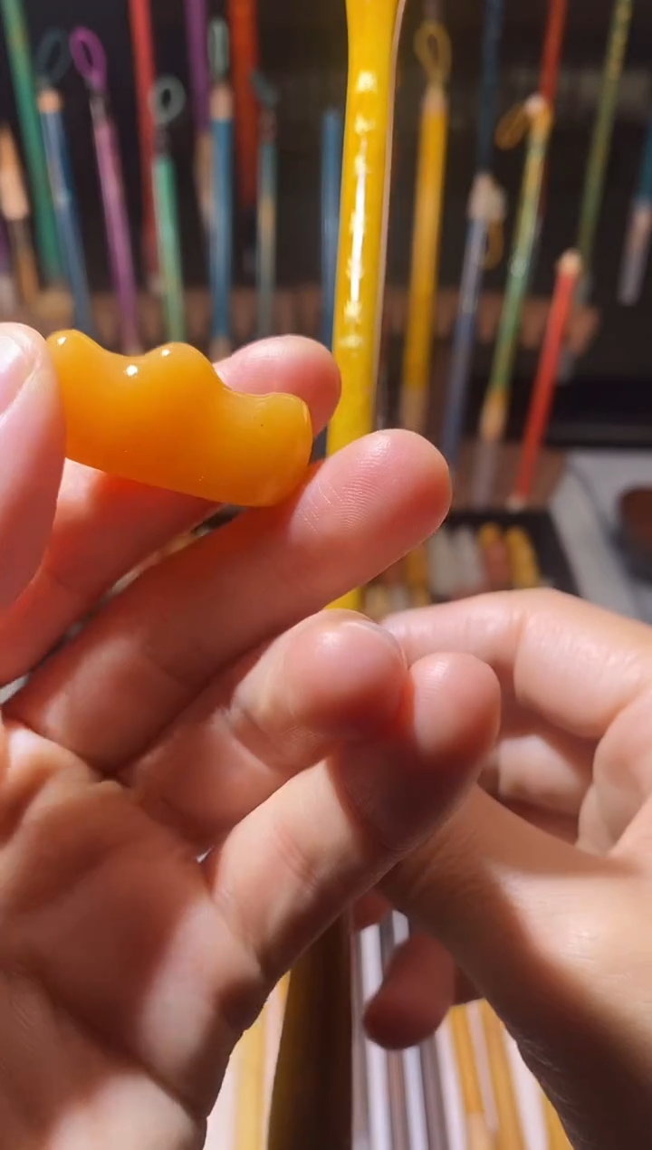 黄色纯羊中楷直杆