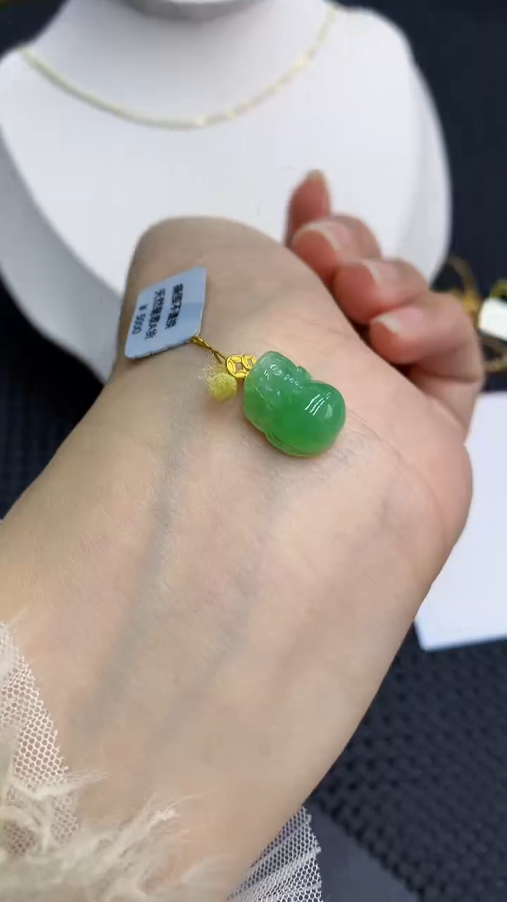 【闪购商品】翡翠颈饰18K金镶嵌            8