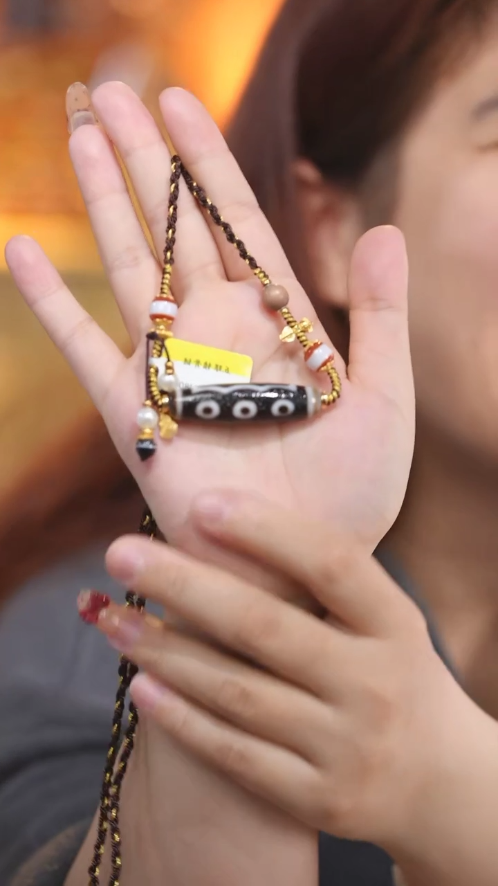 【闪购商品】玛瑙/玉髓未镶嵌颈饰Q31835大P五眼项链