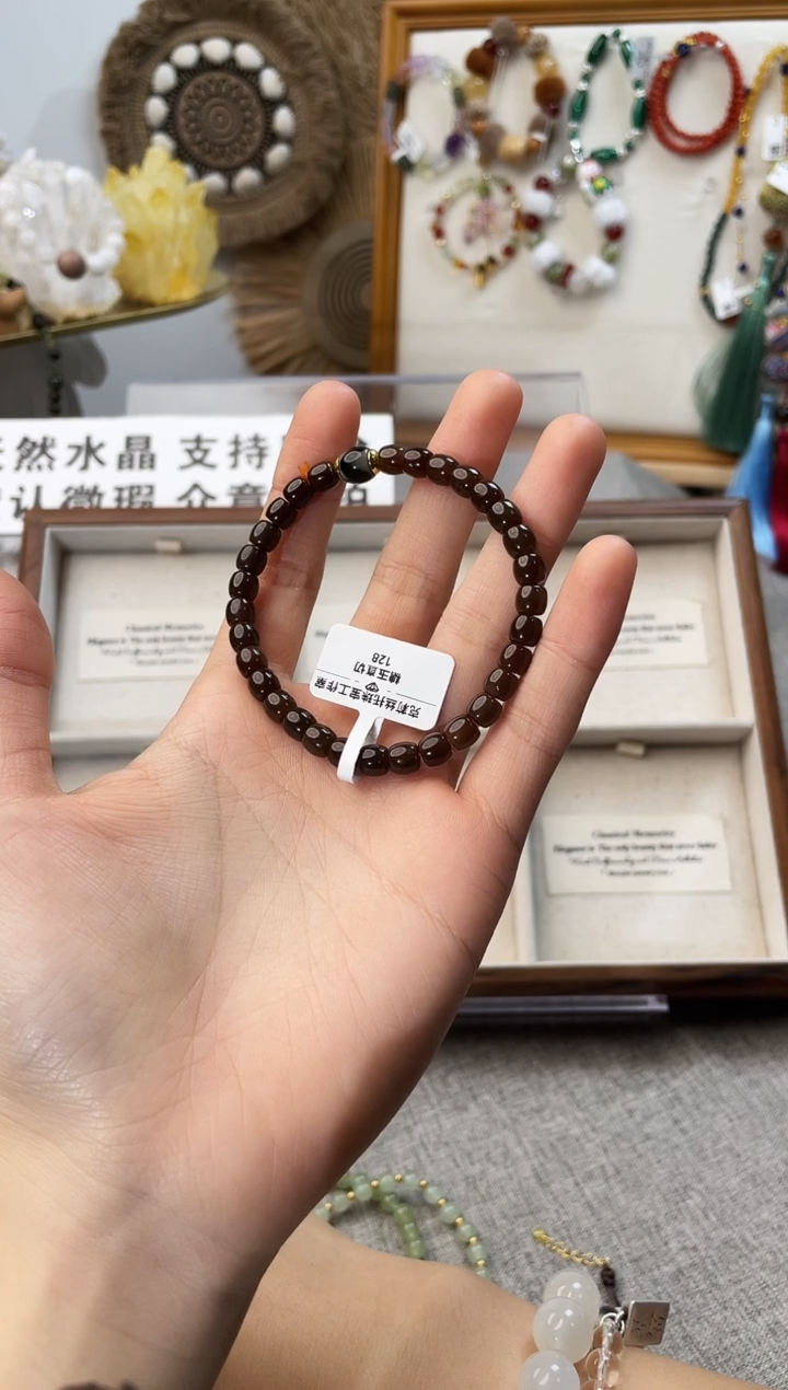 未镶嵌手串和田玉（糖玉）P****u唐玉直切