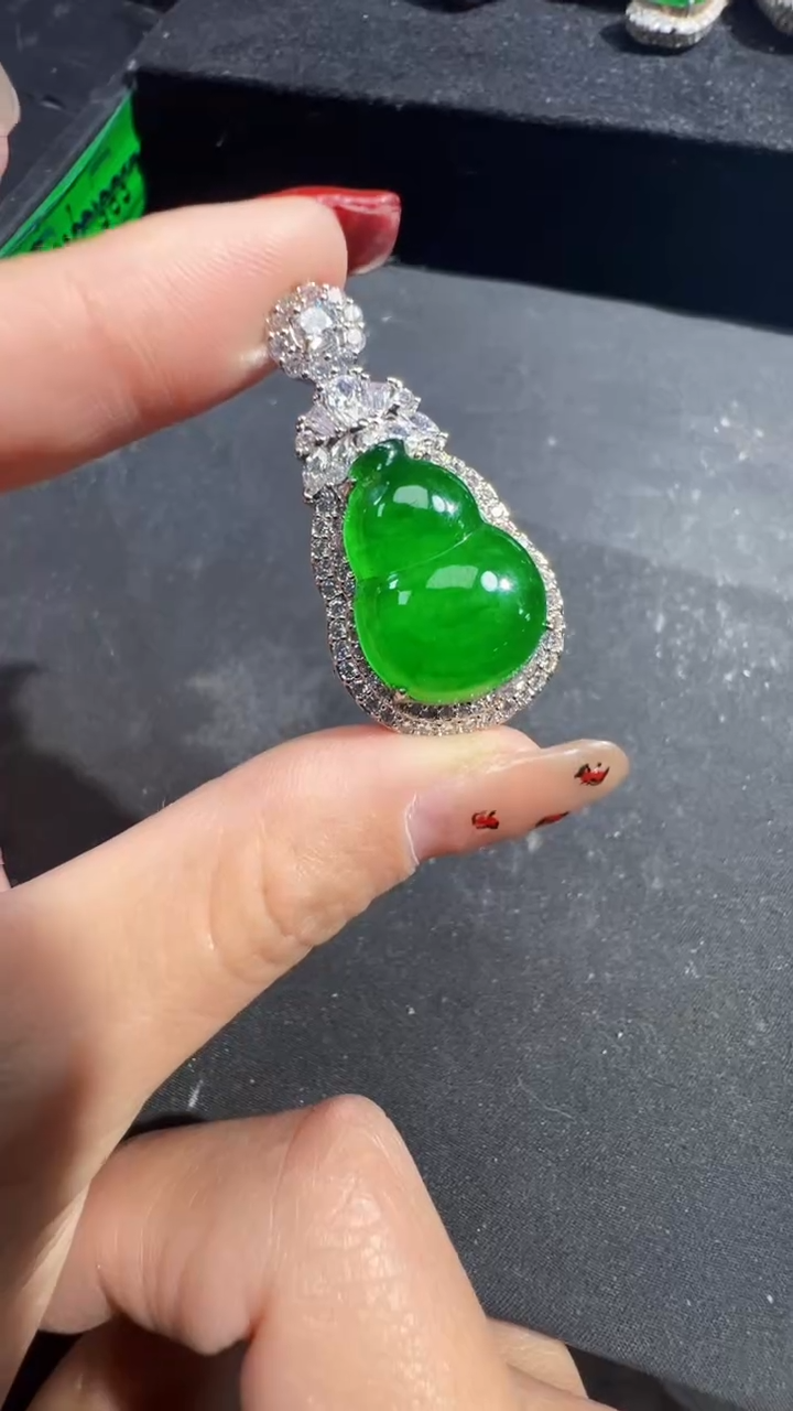 【闪购商品】定制翡翠未镶嵌葫芦商品多样性发货1