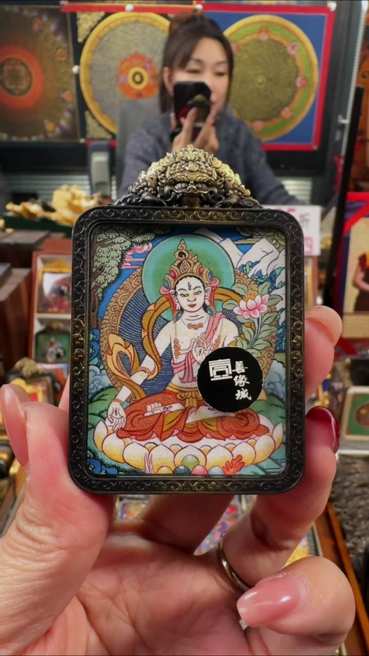 【闪购商品】吊坠壹善缘城手绘唐卡白度年终大促