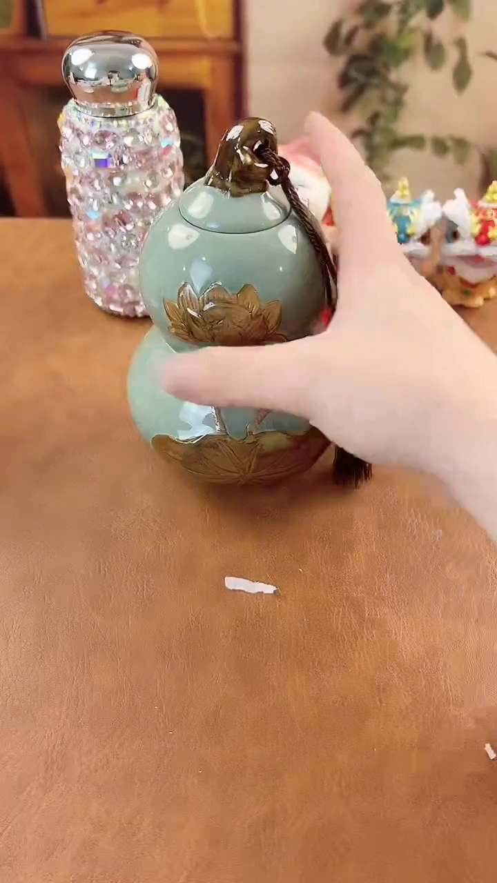 【闪购商品】陶瓷茶具茶杯水杯周边浅绿葫芦