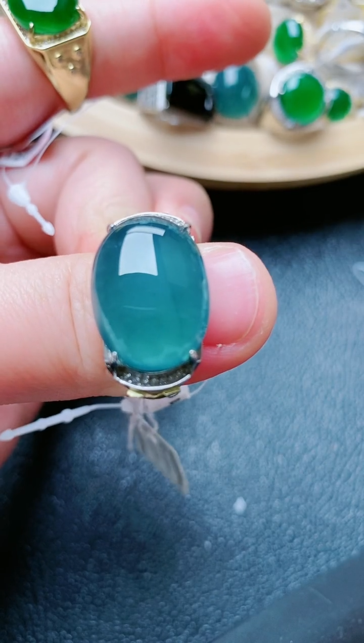 【闪购商品】翡翠戒指银S925镶嵌1111