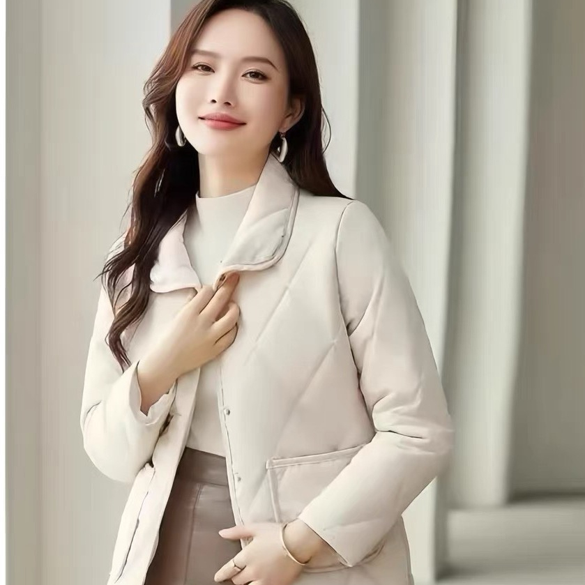 2025秋冬新款翻领女士棉服休闲百搭外套