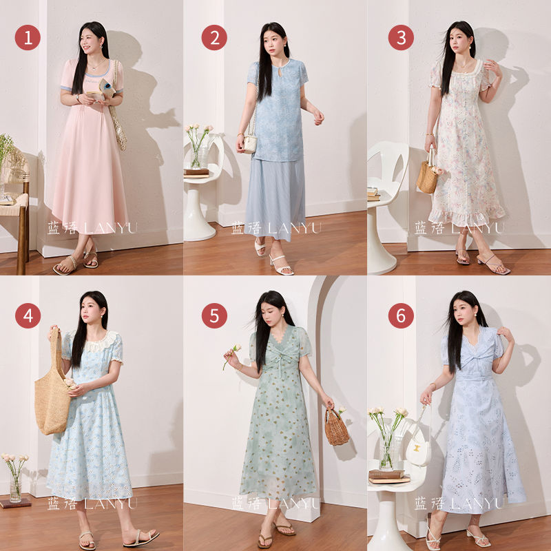 蓝语大码女装【王炸清仓合集9.1】2025夏季爆款清仓连衣裙套装合集