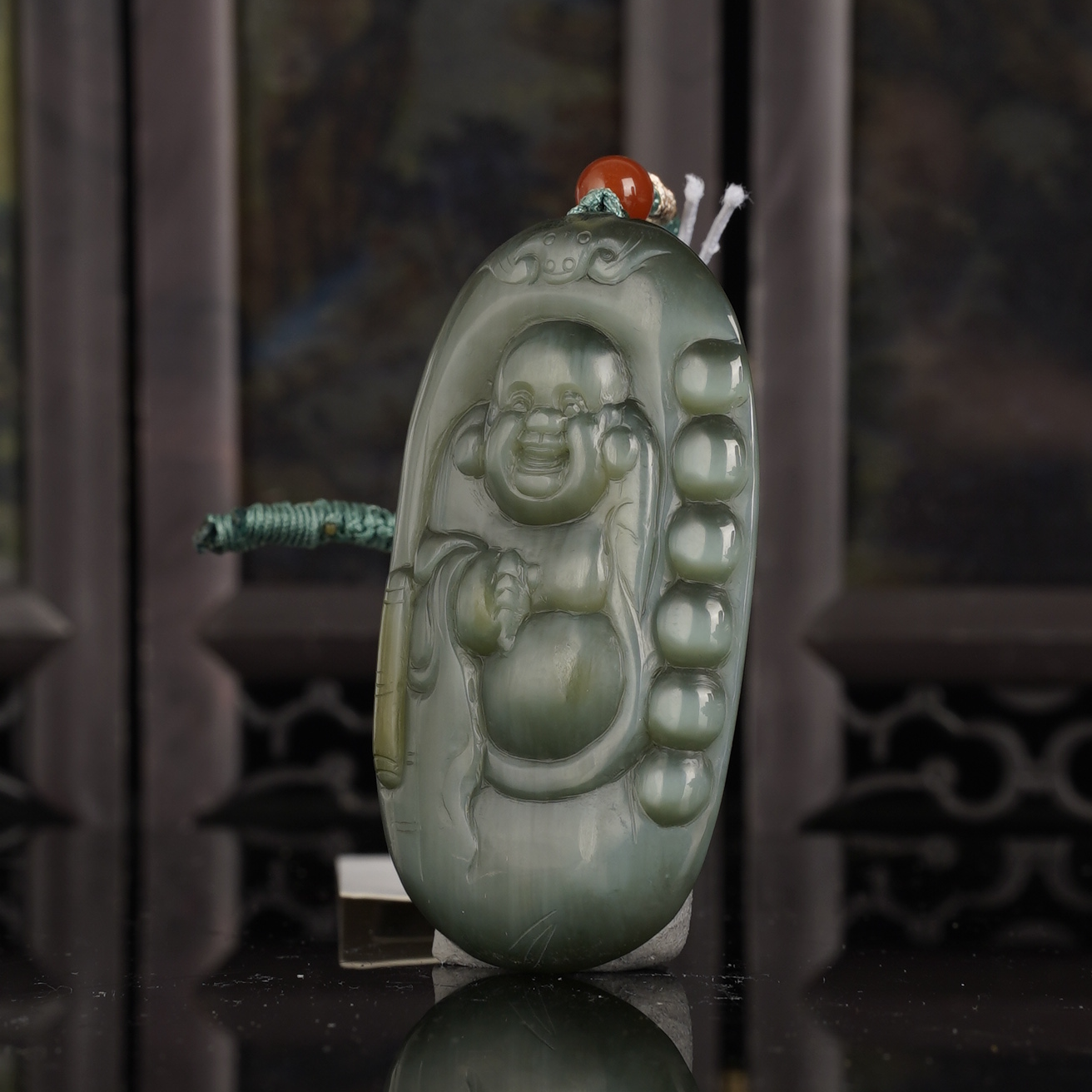 XM10801二十世纪和田玉弥勒挂坠