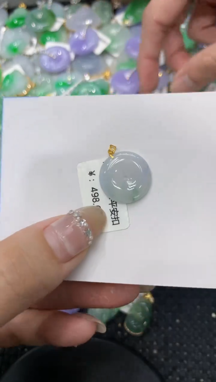 【闪购商品】翡翠颈饰18K金镶嵌222222222