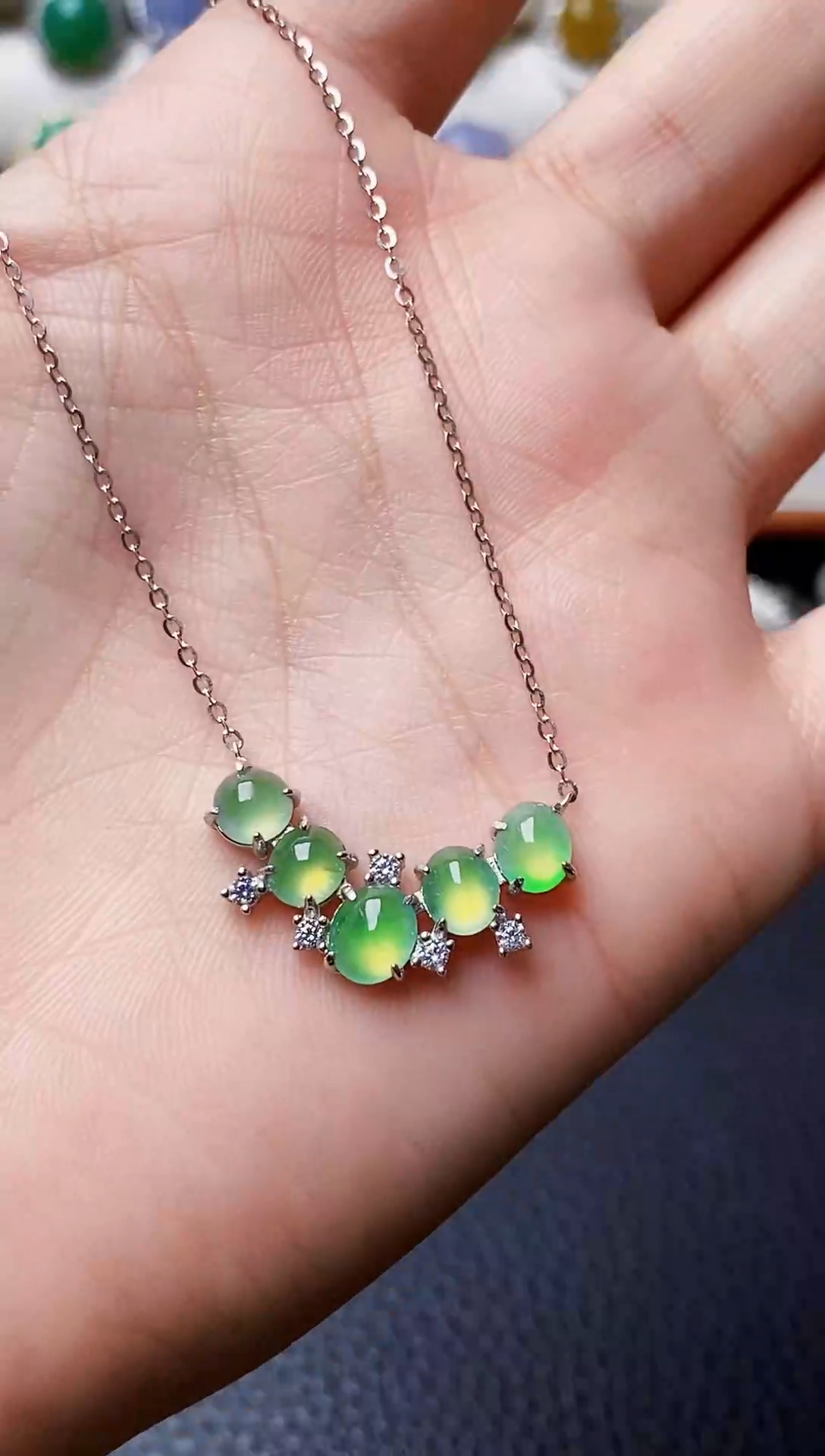 银S925镶嵌戒指翡翠4442