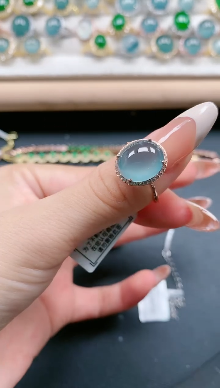 【闪购商品】翡翠戒指银S925镶嵌1111