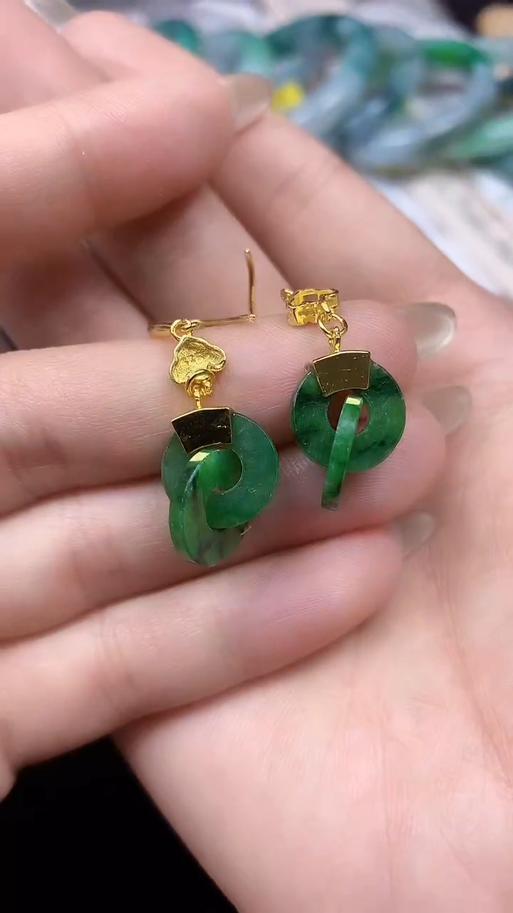 【闪购商品】翡翠耳饰银S925镶嵌 耳饰