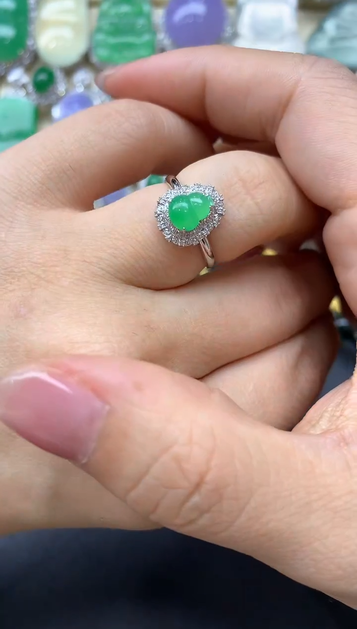 【闪购商品】翡翠戒指18K金镶嵌340-中国好珍宝