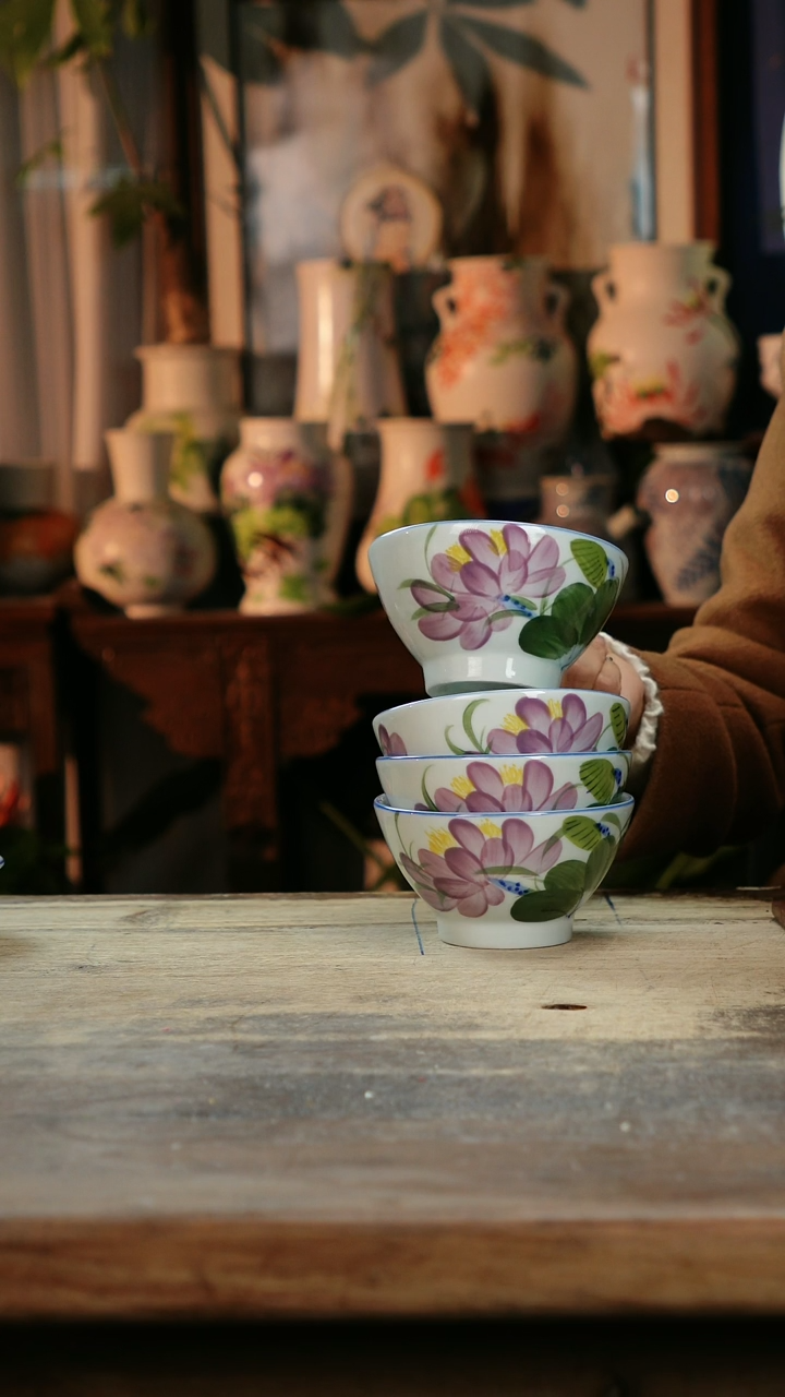 【闪购商品】瓷片景德镇纯手工釉下彩精品餐具