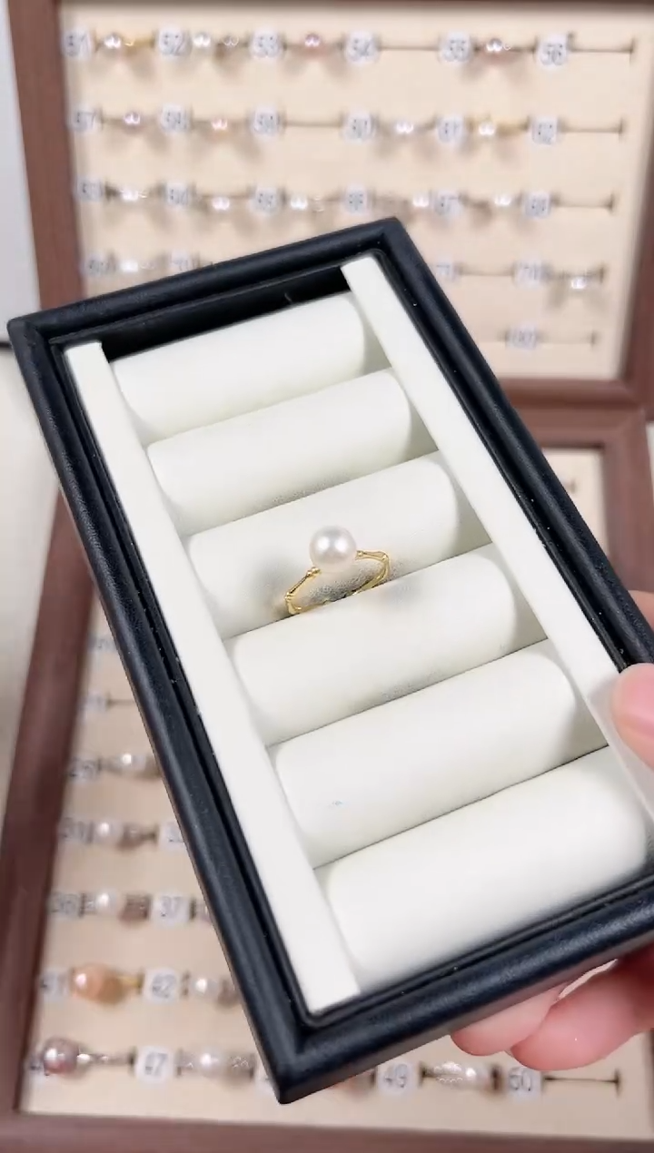 【闪购商品】淡水珍珠戒指银S925镶嵌22号