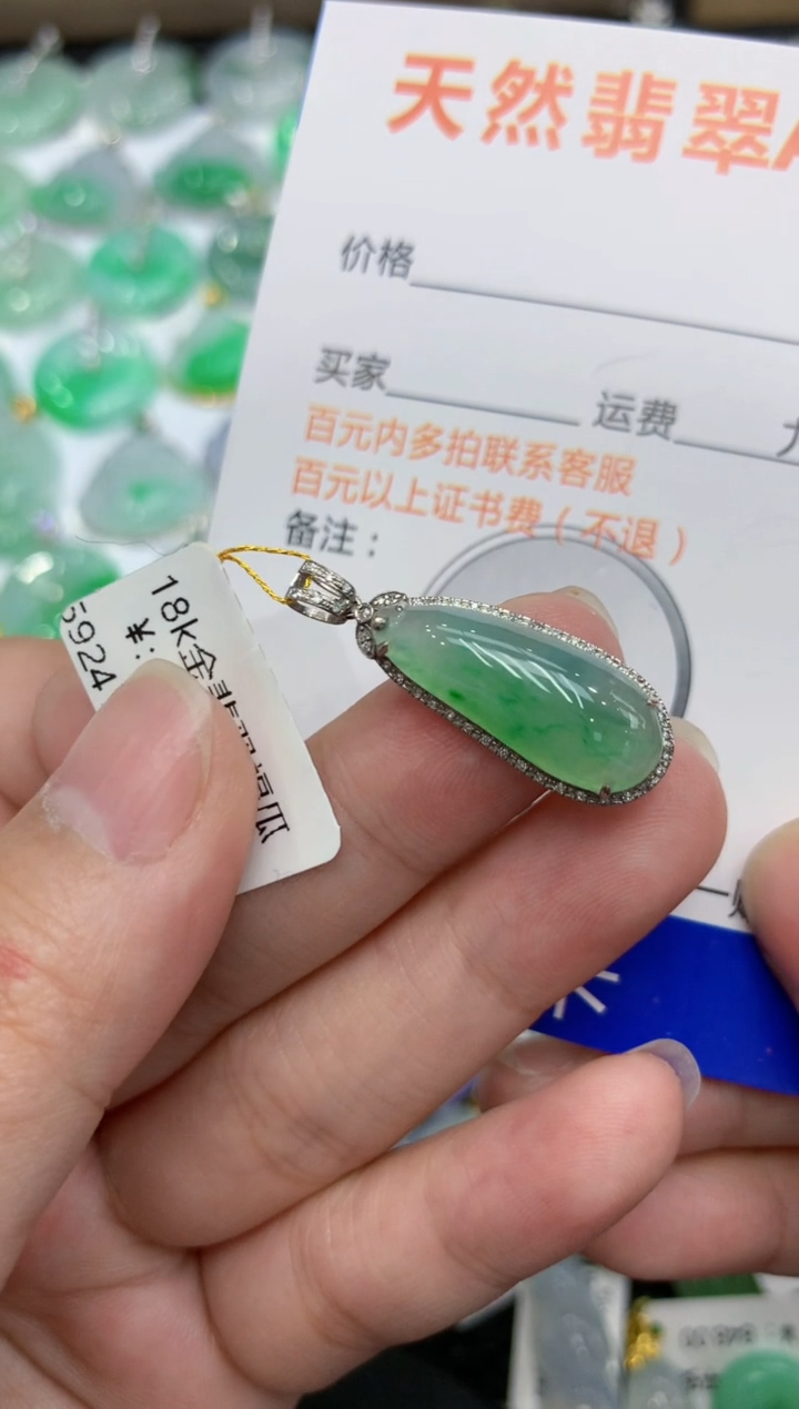 【闪购商品】翡翠颈饰18K金镶嵌111111111111