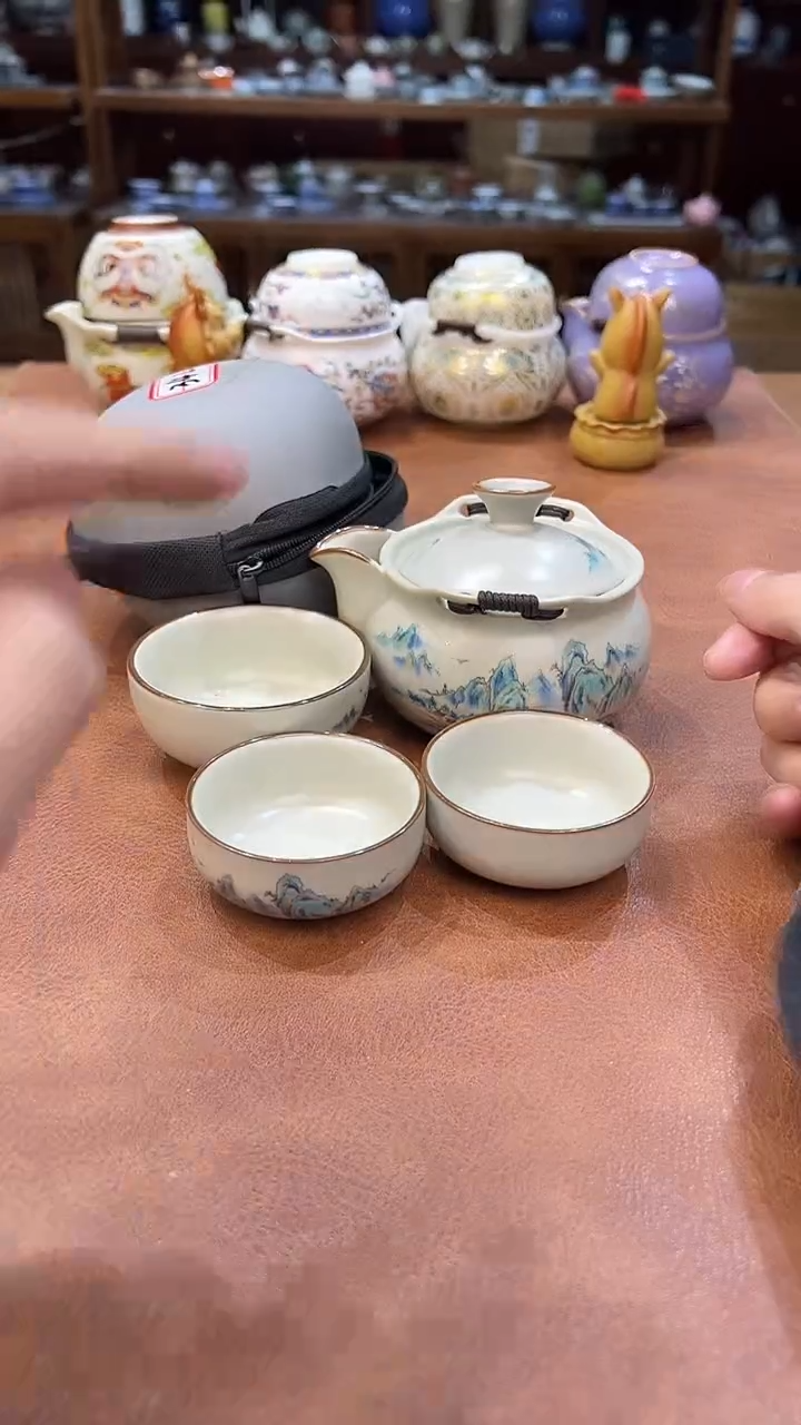 真的很便宜会开片的旅行茶具