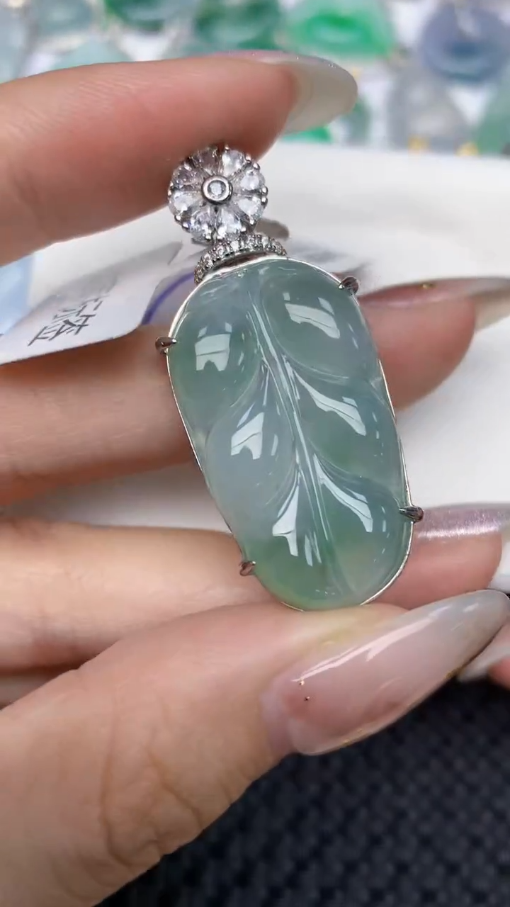 颈饰未镶嵌翡翠天然缅甸翡翠a货百元以上9元证书费自理