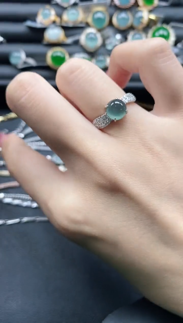 【闪购商品】翡翠戒指银S925镶嵌1111