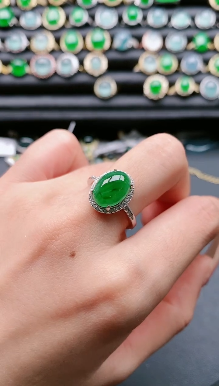 【闪购商品】翡翠戒指银S925镶嵌11111111