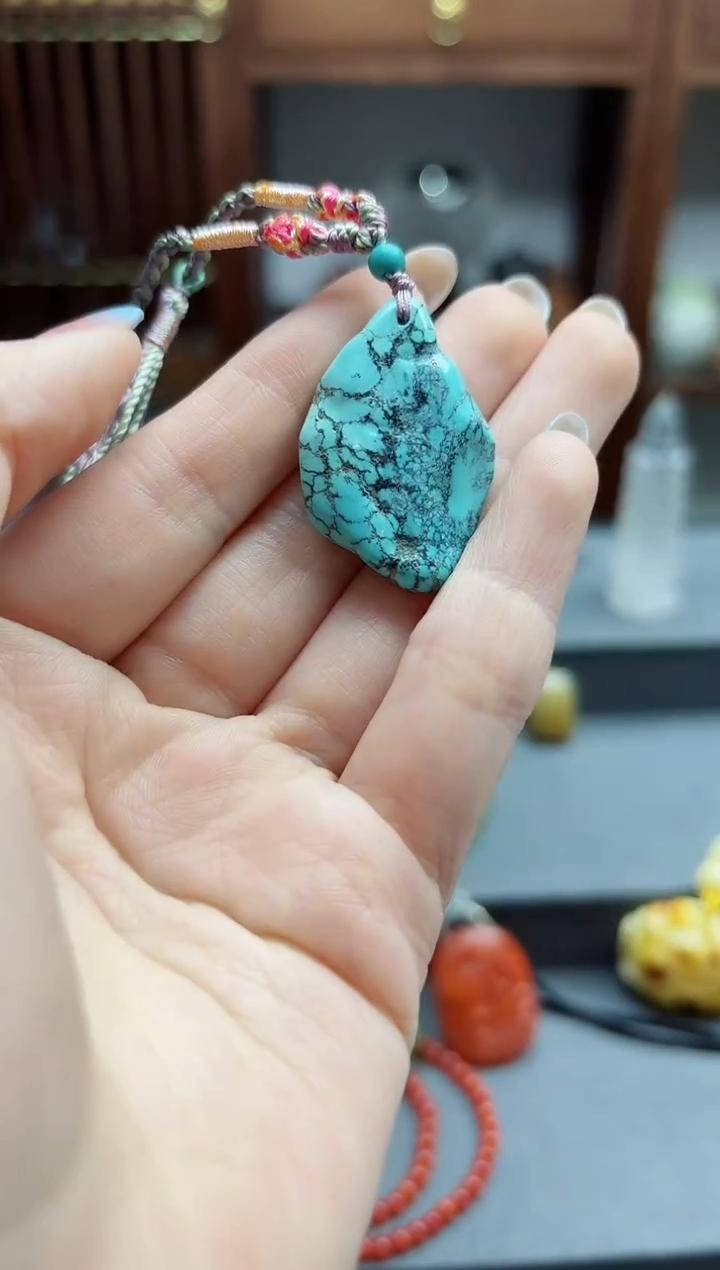 【闪购商品】绿松石吊坠未镶嵌松石随型吊坠*1 WY