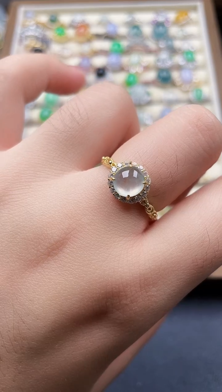 银S925镶嵌戒指翡翠17