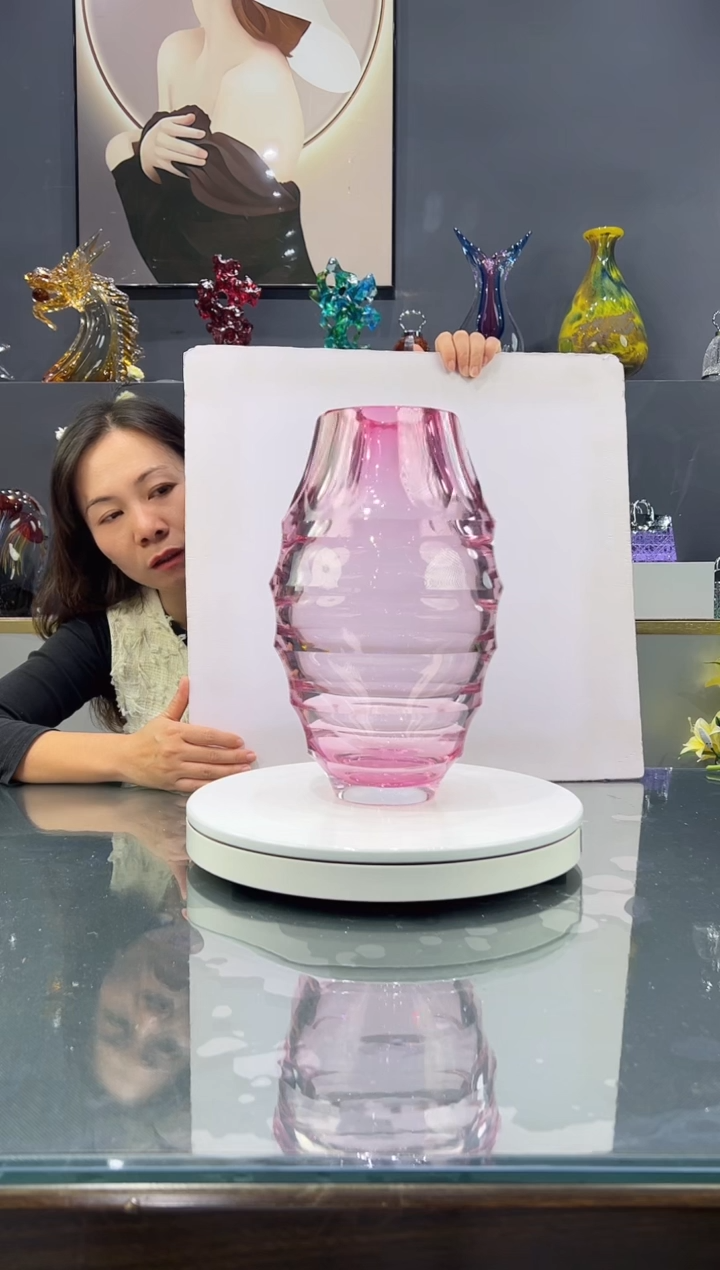 手工艺品琉璃  水晶琉璃花瓶1个