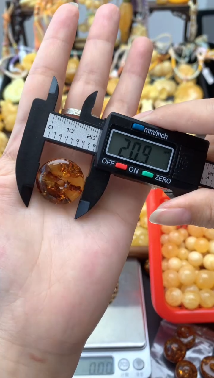 未镶嵌琥珀珠宝奇石013琥珀蜜蜡花粉有纹小坑介意勿拍