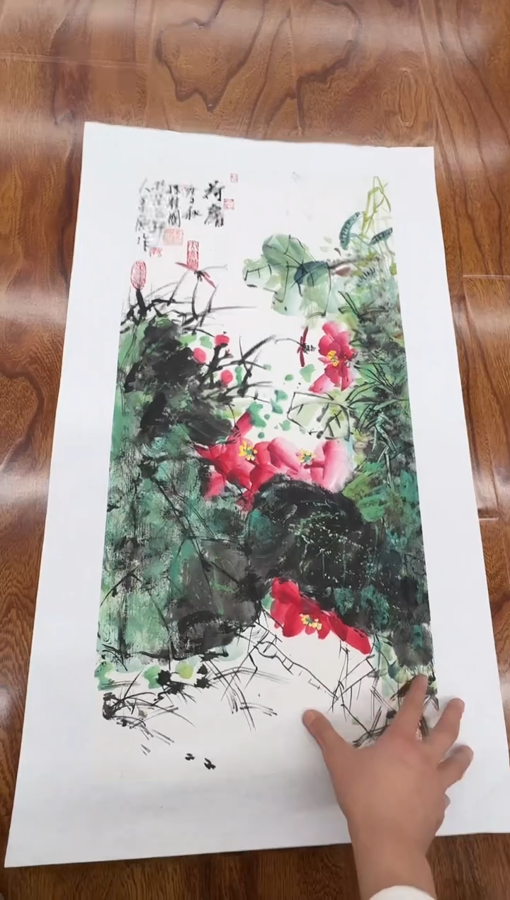 国画事**成孙桂国老师作品，带合影证书10-15