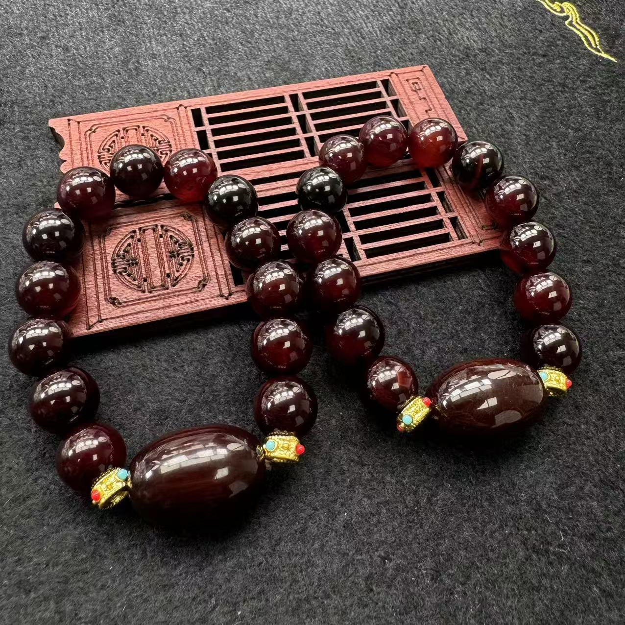 【刘少文】卡13左右雪魄灵时玛瑙手串-MS-F212-多样性只发一件