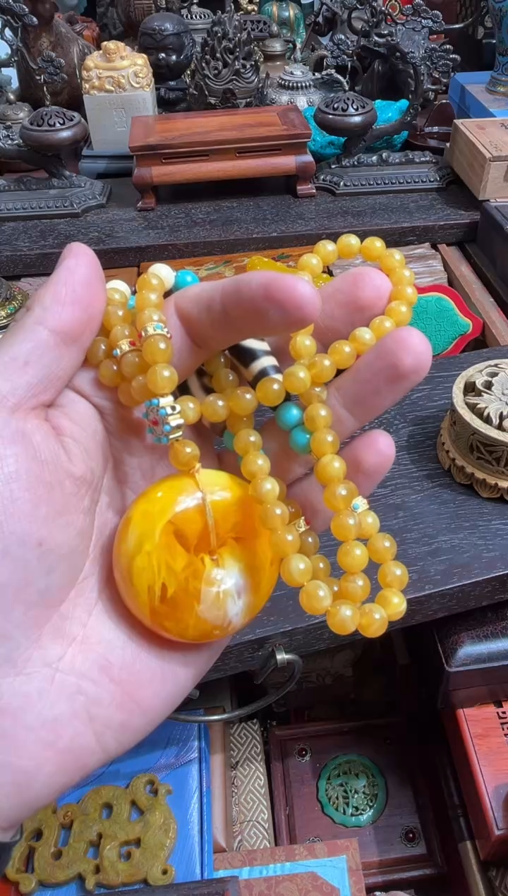 未镶嵌颈饰蜜蜡——————金专属链接251