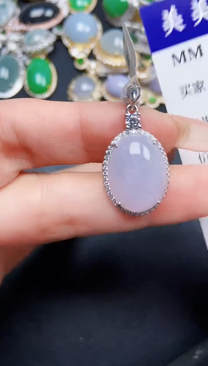 【闪购商品】翡翠颈饰银S925镶嵌4901