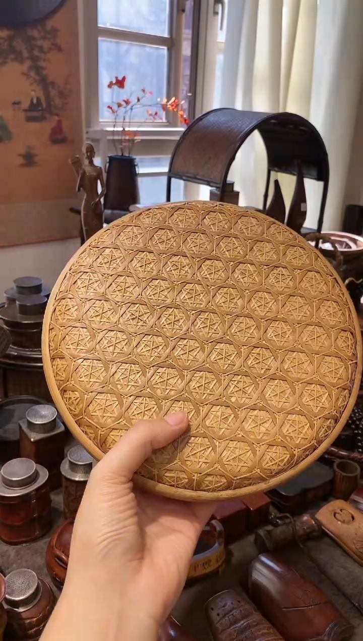 普*茶竹编精品款茶饼盒